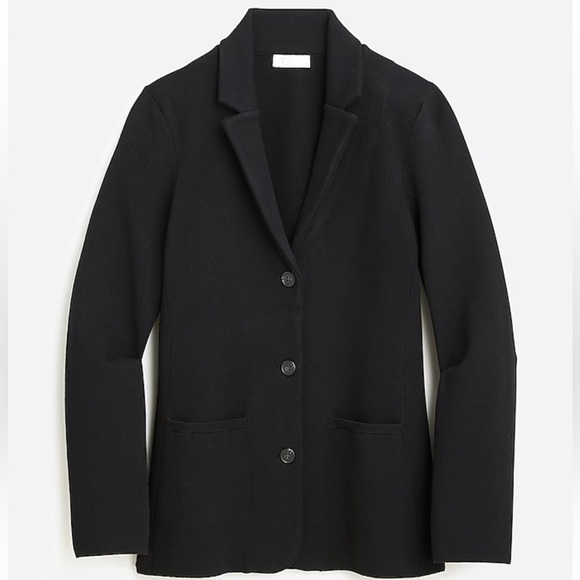 J.Crew Women’s Size 2X Black Three-Button Sweater Blazer Business Casual - Picture 2 of 13